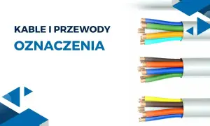 Kolory kabli: niebieski, zielony, pomarańczowy, turkusowy, brązowy, żółty. Różne rodzaje przewodów z widocznymi żyłami.