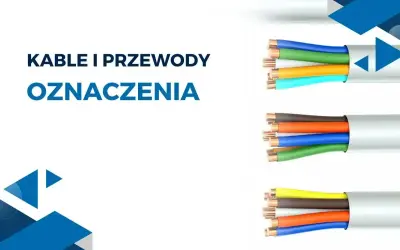 Kolory kabli: niebieski, zielony, pomarańczowy, turkusowy, brązowy, żółty. Różne rodzaje przewodów z widocznymi żyłami.